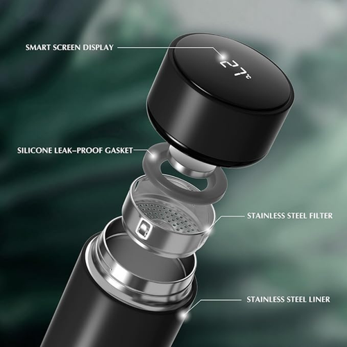 Botella inteligente con indicador de temperatura