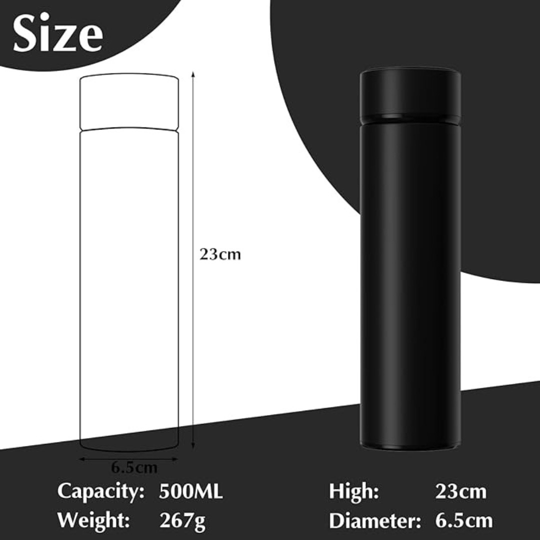 Botella inteligente con indicador de temperatura