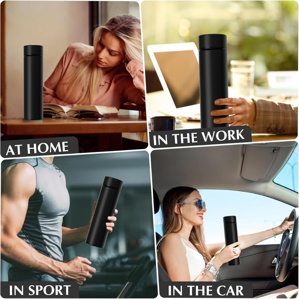 Botella inteligente con indicador de temperatura