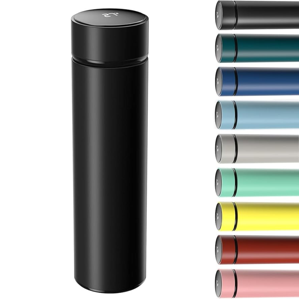 Botella inteligente con indicador de temperatura